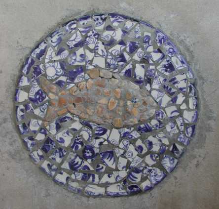 detail made of local Vietnamese ceramics and stones