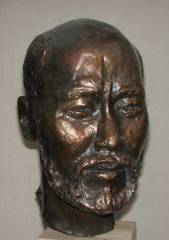 cold cast bronze bust of Chinese Sculptor - also available in bronze metal