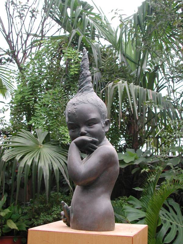 Chinese Child sculpture - front view