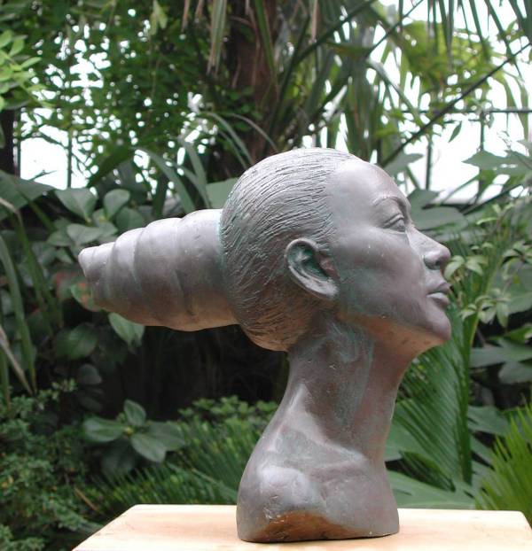 Chinese Woman sculpture - shown here in bronze 